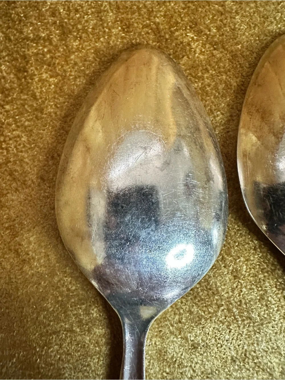 Vintage 60s Oneida Community Flight Serving Spoons Pair - Silver Plated